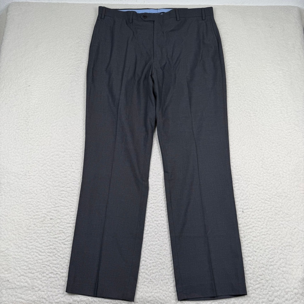 NWT Tommy Hilfiger‎ Dress Pants Mens 38x32 Gray Gaines D420 Flat Front Trousers